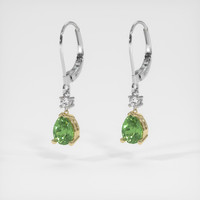 <span>1.10</span>&nbsp;<span class="tooltip-light">Ct.Tw.<span class="tooltiptext">Total Carat Weight</span></span> Gemstone Earrings, 14K Yellow & White 3