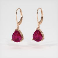 <span>3.94</span>&nbsp;<span class="tooltip-light">Ct.Tw.<span class="tooltiptext">Total Carat Weight</span></span> Gemstone Earrings, 14K Rose Gold 3