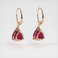 <span>3.94</span>&nbsp;<span class="tooltip-light">Ct.Tw.<span class="tooltiptext">Total Carat Weight</span></span> Gemstone Earrings, 14K Rose Gold 4