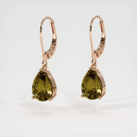 <span>3.61</span>&nbsp;<span class="tooltip-light">Ct.Tw.<span class="tooltiptext">Total Carat Weight</span></span> Gemstone Earrings, 14K Rose Gold 3