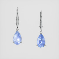 <span>1.65</span>&nbsp;<span class="tooltip-light">Ct.Tw.<span class="tooltiptext">Total Carat Weight</span></span> Blue Sapphire Earrings, 14K White Gold 1