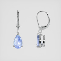 <span>1.65</span>&nbsp;<span class="tooltip-light">Ct.Tw.<span class="tooltiptext">Total Carat Weight</span></span> Blue Sapphire Earrings, 14K White Gold 2