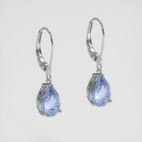 <span>1.65</span> <span class="tooltip-light">Ct.Tw.<span class="tooltiptext">Total Carat Weight</span></span> Blue Sapphire Earrings, 14K White Gold 3