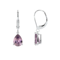 1.41 Ct.Tw. Purple Sapphire Earrings, 14K White Gold 2