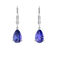 2.36 Ct.Tw. Purple Sapphire Earrings, 14K White Gold 1