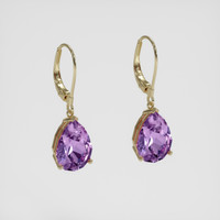 <span>7.17</span> <span class="tooltip-light">Ct.Tw.<span class="tooltiptext">Total Carat Weight</span></span> Purple Amethyst Earrings, 14K Yellow Gold 3