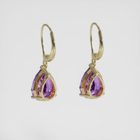 <span>7.17</span>&nbsp;<span class="tooltip-light">Ct.Tw.<span class="tooltiptext">Total Carat Weight</span></span> Purple Amethyst Earrings, 14K Yellow Gold 4