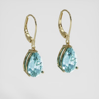 <span>8.52</span>&nbsp;<span class="tooltip-light">Ct.Tw.<span class="tooltiptext">Total Carat Weight</span></span> Greenish Blue Apatite Earrings, 14K Yellow Gold 3