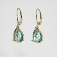 <span>8.52</span>&nbsp;<span class="tooltip-light">Ct.Tw.<span class="tooltiptext">Total Carat Weight</span></span> Greenish Blue Apatite Earrings, 14K Yellow Gold 4