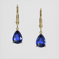<span>1.74</span> <span class="tooltip-light">Ct.Tw.<span class="tooltiptext">Total Carat Weight</span></span> Blue Sapphire Earrings, 14K Yellow Gold 1
