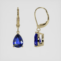 <span>1.74</span>&nbsp;<span class="tooltip-light">Ct.Tw.<span class="tooltiptext">Total Carat Weight</span></span> Blue Sapphire Earrings, 14K Yellow Gold 2