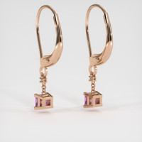 <span>0.46</span>&nbsp;<span class="tooltip-light">Ct.Tw.<span class="tooltiptext">Total Carat Weight</span></span> Sapphire Earrings, 14K Rose Gold 4