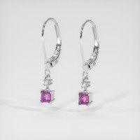 <span>0.46</span>&nbsp;<span class="tooltip-light">Ct.Tw.<span class="tooltiptext">Total Carat Weight</span></span> Sapphire Earrings, 14K White Gold 3