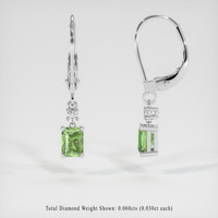 <span>1.42</span>&nbsp;<span class="tooltip-light">Ct.Tw.<span class="tooltiptext">Total Carat Weight</span></span> Gemstone Earrings, 14K White Gold 2