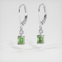 <span>1.42</span>&nbsp;<span class="tooltip-light">Ct.Tw.<span class="tooltiptext">Total Carat Weight</span></span> Gemstone Earrings, 14K White Gold 3