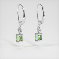 <span>1.42</span>&nbsp;<span class="tooltip-light">Ct.Tw.<span class="tooltiptext">Total Carat Weight</span></span> Gemstone Earrings, 14K White Gold 4