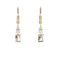 1.34 Ct.Tw. Peach Sapphire Earrings, 14K Yellow Gold 1