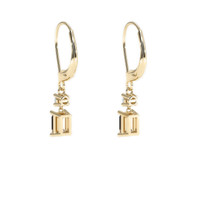 1.34 Ct.Tw. Peach Sapphire Earrings, 14K Yellow Gold 4