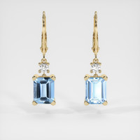 <span>3.96</span>&nbsp;<span class="tooltip-light">Ct.Tw.<span class="tooltiptext">Total Carat Weight</span></span> Gemstone Earrings, 14K Yellow Gold 1