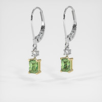 <span>1.42</span>&nbsp;<span class="tooltip-light">Ct.Tw.<span class="tooltiptext">Total Carat Weight</span></span> Gemstone Earrings, 14K Yellow & White 3