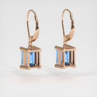 <span>3.96</span>&nbsp;<span class="tooltip-light">Ct.Tw.<span class="tooltiptext">Total Carat Weight</span></span> Gemstone Earrings, 14K Rose Gold 4