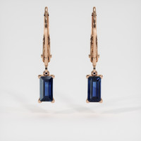 <span>0.88</span>&nbsp;<span class="tooltip-light">Ct.Tw.<span class="tooltiptext">Total Carat Weight</span></span> Sapphire Earrings, 14K Rose Gold 1