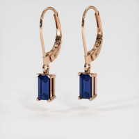 <span>0.88</span>&nbsp;<span class="tooltip-light">Ct.Tw.<span class="tooltiptext">Total Carat Weight</span></span> Sapphire Earrings, 14K Rose Gold 3