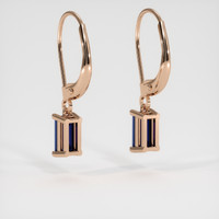 <span>0.88</span>&nbsp;<span class="tooltip-light">Ct.Tw.<span class="tooltiptext">Total Carat Weight</span></span> Sapphire Earrings, 14K Rose Gold 4