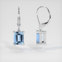 3.96 Ct.Tw. Gemstone Earrings, 14K White Gold 2