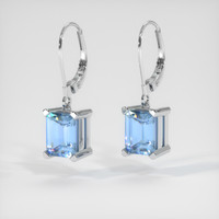 3.96 Ct.Tw. Gemstone Earrings, 14K White Gold 3