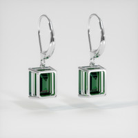 6.67 Ct.Tw. Gemstone Earrings, 14K White Gold 4