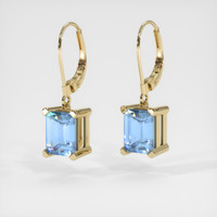 3.96 Ct.Tw. Gemstone Earrings, 14K Yellow Gold 3