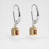 <span>0.83</span>&nbsp;<span class="tooltip-light">Ct.Tw.<span class="tooltiptext">Total Carat Weight</span></span> Gemstone Earrings, 14K Yellow & White 4