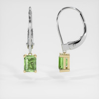 <span>1.42</span>&nbsp;<span class="tooltip-light">Ct.Tw.<span class="tooltiptext">Total Carat Weight</span></span> Gemstone Earrings, 14K Yellow & White 2