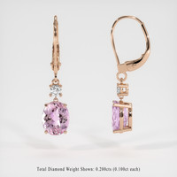 <span>3.48</span>&nbsp;<span class="tooltip-light">Ct.Tw.<span class="tooltiptext">Total Carat Weight</span></span> Gemstone Earrings, 14K Rose Gold 2