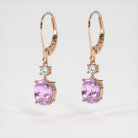 3.48 Ct.Tw. Gemstone Earrings, 14K Rose Gold 3
