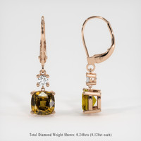 <span>4.21</span>&nbsp;<span class="tooltip-light">Ct.Tw.<span class="tooltiptext">Total Carat Weight</span></span> Gemstone Earrings, 14K Rose Gold 2