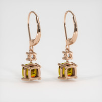 <span>4.21</span>&nbsp;<span class="tooltip-light">Ct.Tw.<span class="tooltiptext">Total Carat Weight</span></span> Gemstone Earrings, 14K Rose Gold 4