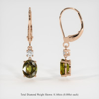 <span>3.10</span>&nbsp;<span class="tooltip-light">Ct.Tw.<span class="tooltiptext">Total Carat Weight</span></span> Gemstone Earrings, 14K Rose Gold 2