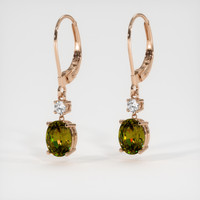 <span>3.10</span>&nbsp;<span class="tooltip-light">Ct.Tw.<span class="tooltiptext">Total Carat Weight</span></span> Gemstone Earrings, 14K Rose Gold 3