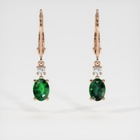 1.46 Ct.Tw. Gemstone Earrings, 14K Rose Gold 1