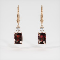 4.78 Ct.Tw. Gemstone Earrings, 14K Rose Gold 1