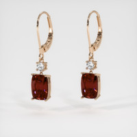 4.78 Ct.Tw. Gemstone Earrings, 14K Rose Gold 3