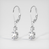 <span>1.67</span>&nbsp;<span class="tooltip-light">Ct.Tw.<span class="tooltiptext">Total Carat Weight</span></span> Sapphire Earrings, 14K White Gold 3