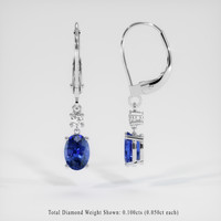 <span>1.86</span>&nbsp;<span class="tooltip-light">Ct.Tw.<span class="tooltiptext">Total Carat Weight</span></span> Sapphire Earrings, 14K White Gold 2