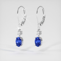 <span>1.86</span>&nbsp;<span class="tooltip-light">Ct.Tw.<span class="tooltiptext">Total Carat Weight</span></span> Sapphire Earrings, 14K White Gold 3