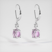 <span>3.48</span>&nbsp;<span class="tooltip-light">Ct.Tw.<span class="tooltiptext">Total Carat Weight</span></span> Gemstone Earrings, 14K White Gold 4