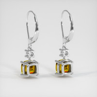 <span>4.21</span>&nbsp;<span class="tooltip-light">Ct.Tw.<span class="tooltiptext">Total Carat Weight</span></span> Gemstone Earrings, 14K White Gold 4