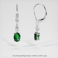 <span>1.46</span>&nbsp;<span class="tooltip-light">Ct.Tw.<span class="tooltiptext">Total Carat Weight</span></span> Gemstone Earrings, 14K White Gold 2