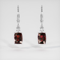 4.78 Ct.Tw. Gemstone Earrings, 14K White Gold 1